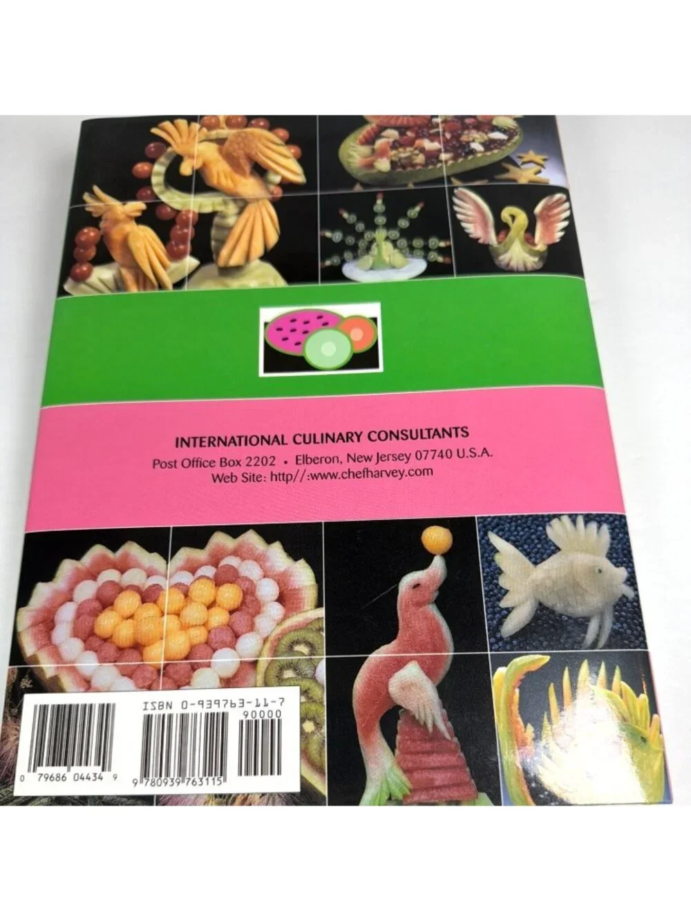 Vintage Set of 2 Harvey Rosen Garnish Book Bundle Hardcover Culinary Art Fruit